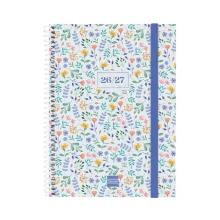 Finocam Secundaria Agenda Escolar 26/27 - Semana Vista Horizontal - Formato 4º - 155x212mm - Tapas de Polipropileno - Papel de 8