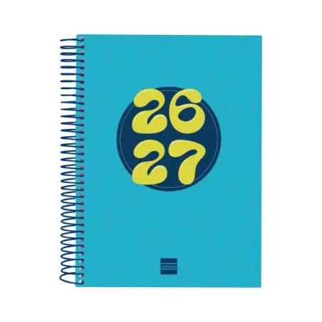 Finocam Cool Agenda Escolar 26/27 - 1 Dia por Pagina - Formato 4º - 155x212mm - Tapas de Carton Forrado - Papel de 80g/m2 - Espi