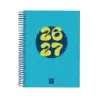 Finocam Cool Agenda Escolar 26/27 - 1 Dia por Pagina - Formato 4º - 155x212mm - Tapas de Carton Forrado - Papel de 80g/m2 - Espi