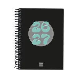 Finocam Cool Agenda Escolar 26/27 - 1 Dia por Pagina - Formato 4º - 155x212mm - Tapas de Carton Forrado - Papel de 80g/m2 - Espi