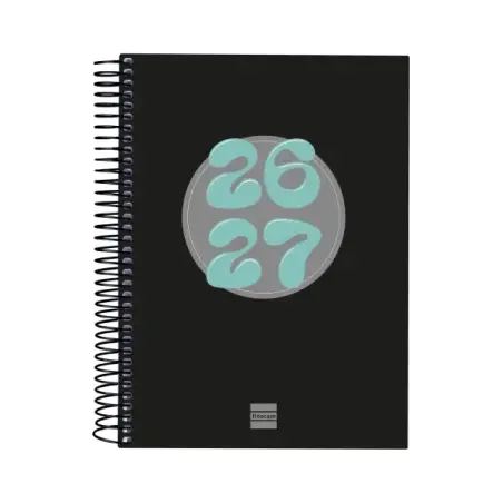 Finocam Cool Agenda Escolar 26/27 - 1 Dia por Pagina - Formato 4º - 155x212mm - Tapas de Carton Forrado - Papel de 80g/m2 - Espi