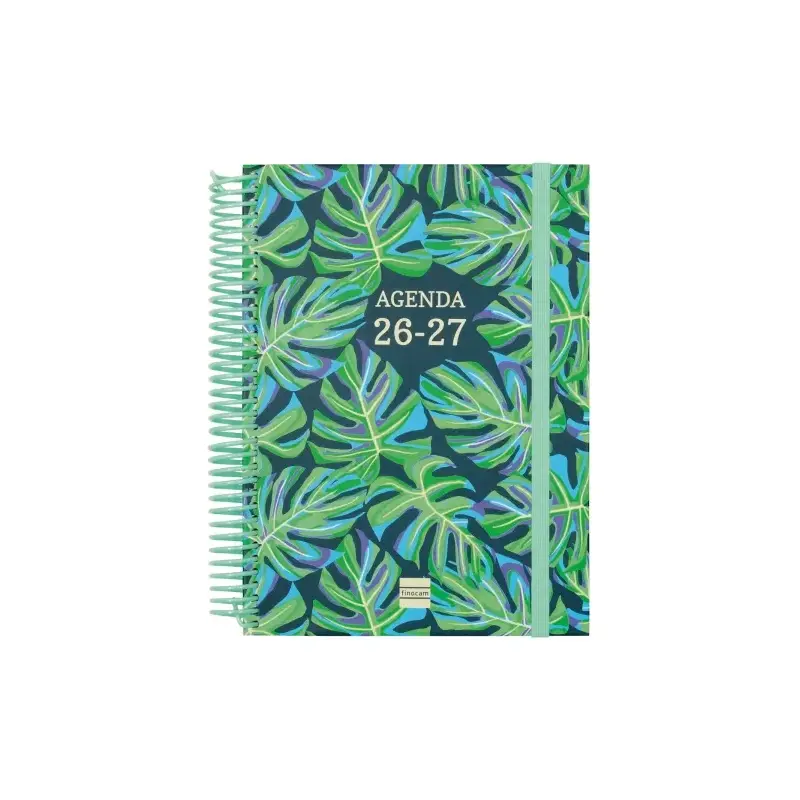 Finocam Diva Agenda Escolar 26/27 - 1 Dia por Pagina - Formato 4º - 155x212mm - Tapas de Carton Forrado - Papel de 80g/m2 - Espi