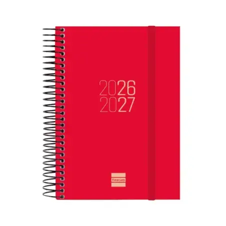 Finocam Espir Agenda Escolar 26/27 - 1 Dia por Pagina - Formato E8 - 120x171mm - Tapas de Polipropileno - Papel de 70g/m2 - Espi