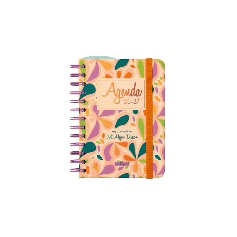 Finocam Talkual Agenda Escolar 26/27 - Semana Vista Horizontal - Formato 8º - 120x169mm - Tapa Dura - Papel de 100g/m2 - Espiral