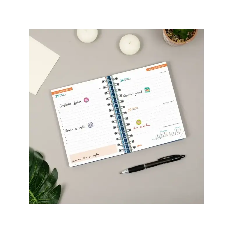 Finocam Cosmo Flex Agenda Escolar 26/27 - 1 Dia por Pagina - Formato 8º - 120x169mm - Tapas de Polipropileno - Papel de 80g/m2 -