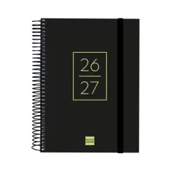 Finocam Secundaria Agenda Escolar 26/27 - 1 Dia por Pagina - Formato 4º - 155x212mm - Tapas de Polipropileno - Papel de 80g/m2 -