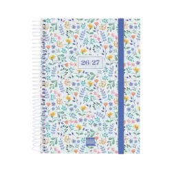 Finocam Secundaria Agenda Escolar 26/27 - 1 Dia por Pagina - Formato 4º - 155x212mm - Tapas de Polipropileno - Papel de 80g/m2 -