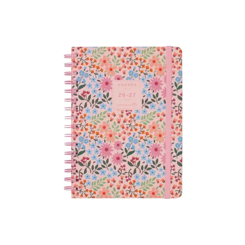 Finocam Moniquilla Agenda Escolar 26/27 - Semana Vista Horizontal - Formato E10 - 155x212mm - Tapa Dura - Papel de 80g/m2 - Espi