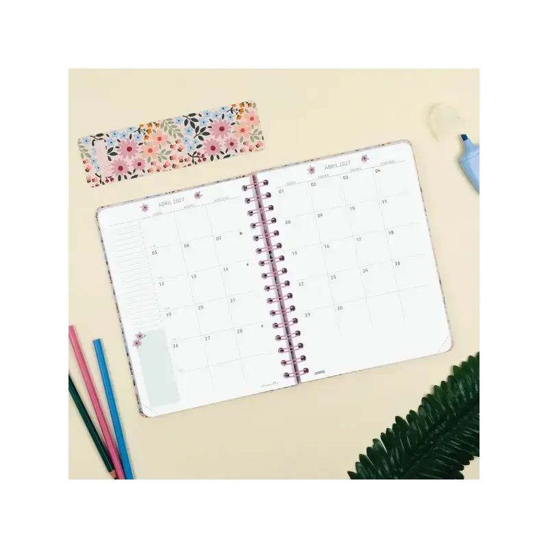 Finocam Moniquilla Agenda Escolar 26/27 - Semana Vista Horizontal - Formato E10 - 155x212mm - Tapa Dura - Papel de 80g/m2 - Espi