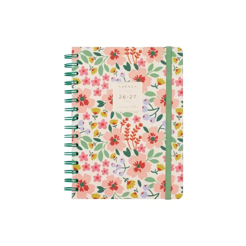 Finocam Moniquilla Agenda Escolar 26/27 - Semana Vista Horizontal - Formato E10 - 155x212mm - Tapa Dura - Papel de 80g/m2 - Espi