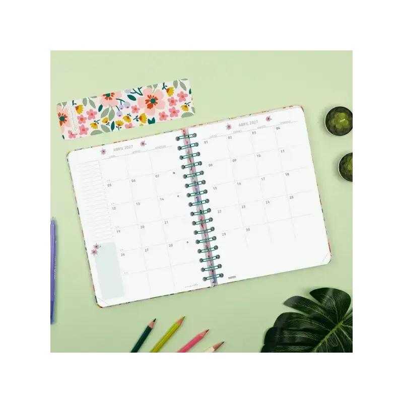 Finocam Moniquilla Agenda Escolar 26/27 - Semana Vista Horizontal - Formato E10 - 155x212mm - Tapa Dura - Papel de 80g/m2 - Espi