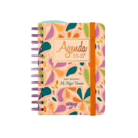 Finocam Talkual Agenda Escolar 26/27 - 1 Dia por Pagina - Formato 8º - 120x169mm - Tapa Dura - Papel de 80g/m2 - Espiral Metalic