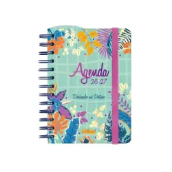 Finocam Talkual Agenda Escolar 26/27 - 1 Dia por Pagina - Formato 8º - 120x169mm - Tapa Dura - Papel de 80g/m2 - Espiral Metalic