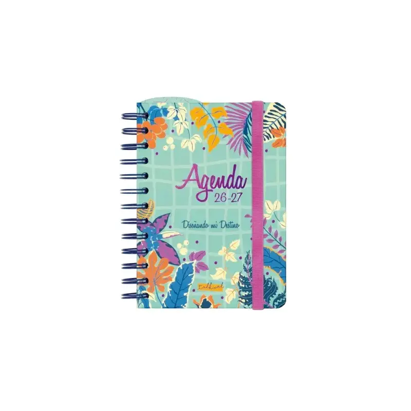 Finocam Talkual Agenda Escolar 26/27 - 1 Dia por Pagina - Formato 8º - 120x169mm - Tapa Dura - Papel de 80g/m2 - Espiral Metalic