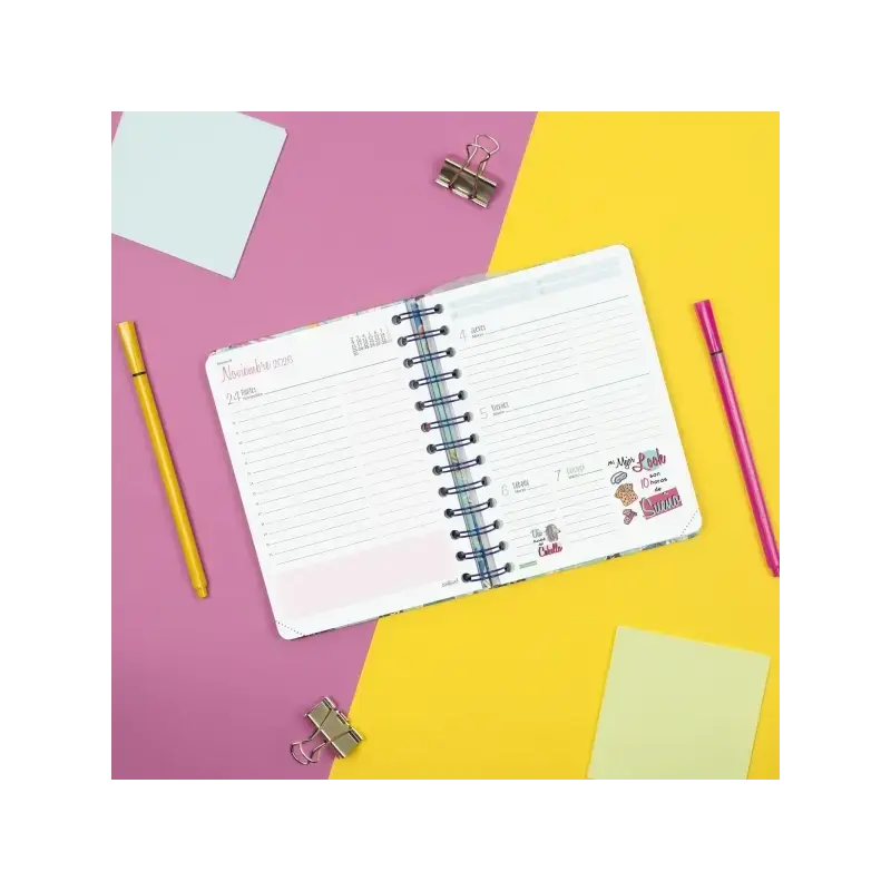 Finocam Talkual Agenda Escolar 26/27 - 1 Dia por Pagina - Formato 8º - 120x169mm - Tapa Dura - Papel de 80g/m2 - Espiral Metalic