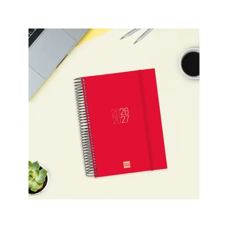 Finocam Espir Agenda Escolar 26/27 - 1 Dia por Pagina - Formato E10 - 155x212mm - Tapas de Polipropileno - Papel de 70g/m2 - Esp