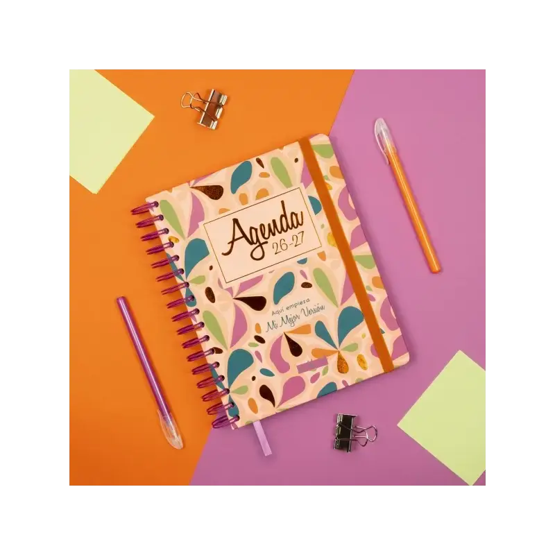 Finocam Talkual Agenda Escolar 26/27 - Semana Vista Horizontal - Formato 4º - 155x217mm - Tapa Dura - Papel de 100g/m2 - Espiral