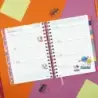 Finocam Talkual Agenda Escolar 26/27 - Semana Vista Horizontal - Formato 4º - 155x217mm - Tapa Dura - Papel de 100g/m2 - Espiral