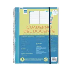Finocam Organizacion Agenda sin Fechar para Docentes - Semana Vista - 230x310mm - Tapas de Polipropileno - Papel de 80g/m2 - Esp