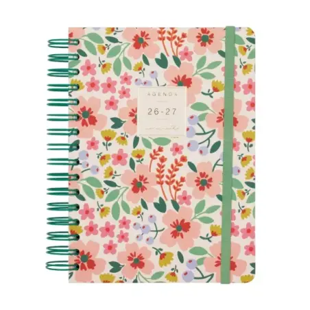 Finocam Moniquilla Agenda Escolar 26/27 - 1 Dia por Pagina - Formato E10 - 155x212mm - Tapa Dura - Papel de 80g/m2 - Espiral Met