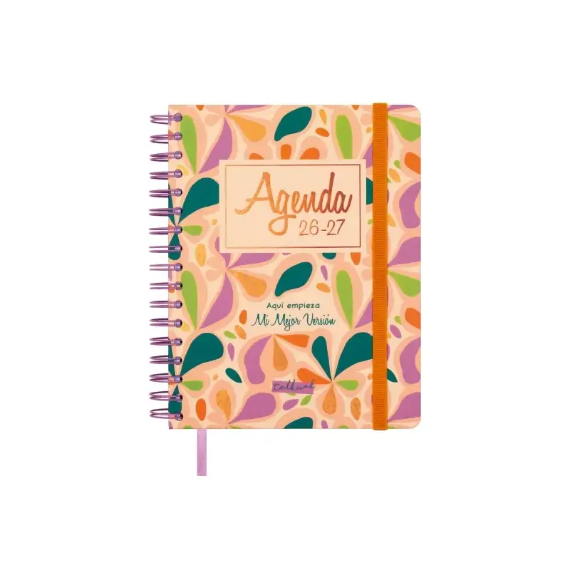 Finocam Talkual Agenda Escolar 26/27 - 1 Dia por Pagina - Formato 4º - 155x217mm - Tapa Dura - Papel de 80g/m2 - Espiral Metalic