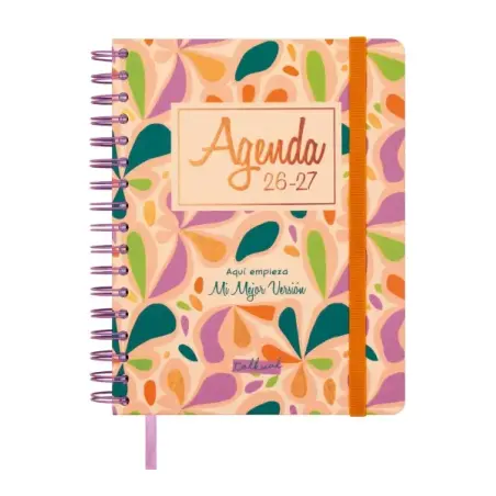 Finocam Talkual Agenda Escolar 26/27 - 1 Dia por Pagina - Formato 4º - 155x217mm - Tapa Dura - Papel de 80g/m2 - Espiral Metalic