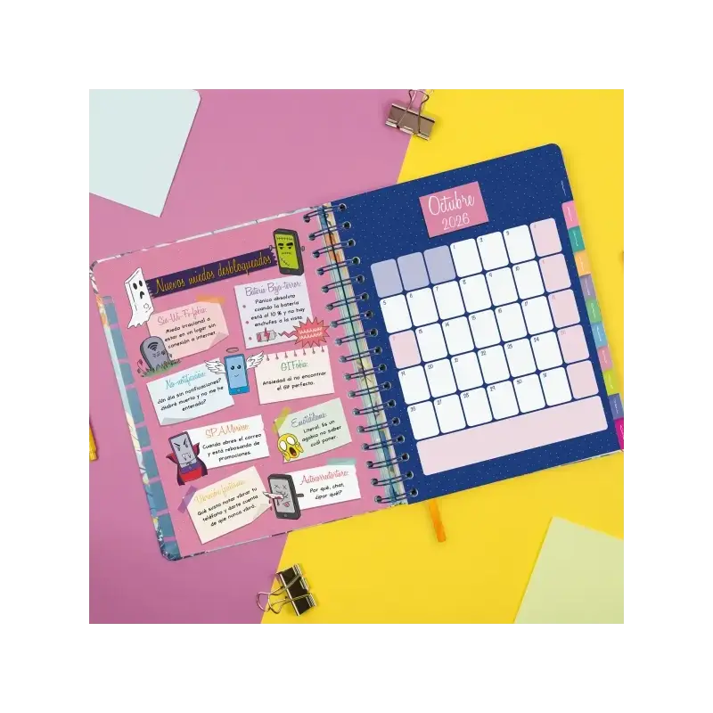 Finocam Talkual Agenda Escolar 26/27 - 1 Dia por Pagina - Formato 4º - 155x217mm - Tapa Dura - Papel de 80g/m2 - Espiral Metalic