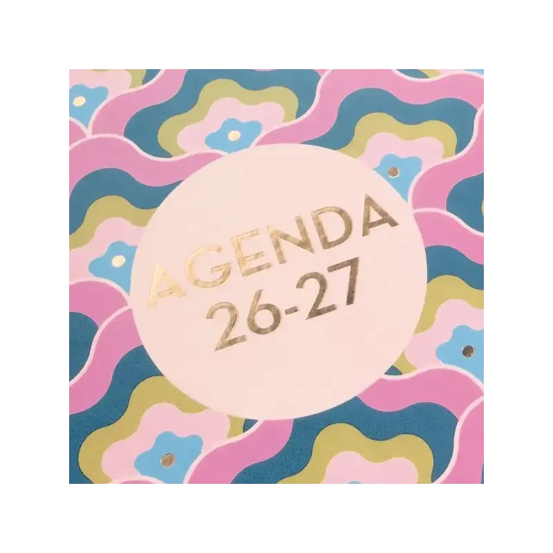 Finocam Magistral Design Agenda Escolar 26/27 - Semana Vista Horizontal - Formato 4º - 155x212mm - Tapas de Carton Forrado - Pap