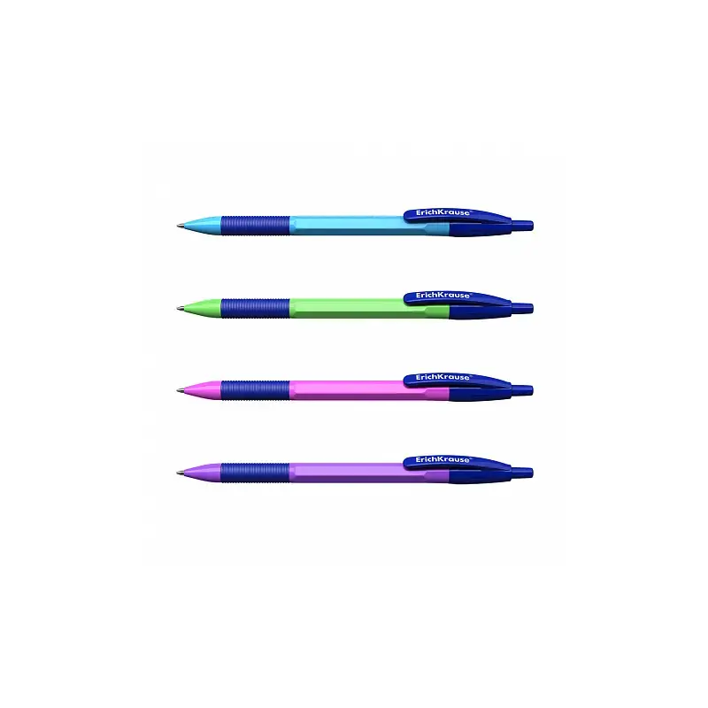 Erichkrause R-301 Neon Matic&Grip Boligrafo Retractil - Punta de 0.7mm - Trazo 0.35mm aprox. - Tinta de Secado Rapido - Cuerpo H