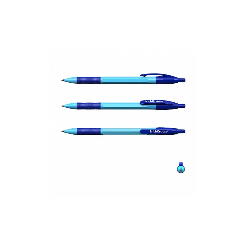 Erichkrause R-301 Neon Matic&Grip Boligrafo Retractil - Punta de 0.7mm - Trazo 0.35mm aprox. - Tinta de Secado Rapido - Cuerpo H