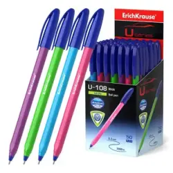 Erichkrause Boligrafo U-108 Neon Stick 1.0 - Ultra Glide Technology - Color Azul | Ahorro Imprimiendo