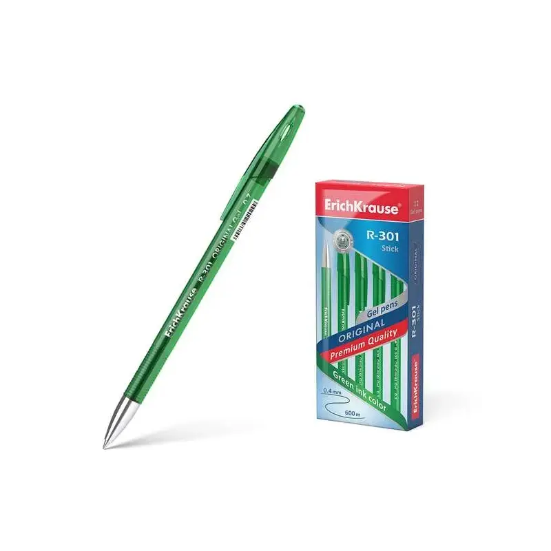 Erichkrause R-301 Original Boligrafo de Tinta de Gel - Punta 0.5mm - Trazo 0.4mm - Cuerpo Translucido Tintado - Grip Perfilado C