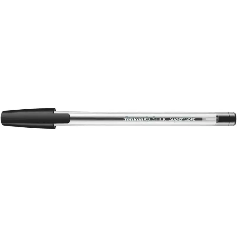 Pelikan Stick Super Soft Boligrafo Trazo 1mm - Tinta Super Fluida - Empuñadura Triangular - Color Negro | Ahorro Imprimiendo