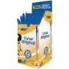 Bic Cristal Original Boligrafo de Bola - Punta Redonda de 1.0mm - Trazo 0.4mm - Tinta con Base de Aceite - Color Azul | Ahorro I