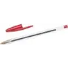 Bic Cristal Original Boligrafo de bola - Punta redonda de 1.0mm - Trazo 0.4mm - Tinta con Base de Aceite - Color Rojo | Ahorro I