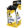 Bic Cristal Large Boligrafo de Bola - Punta Gruesa de 1.6mm - Trazo de 0.60mm - Tinta con Base de Aceite - Translucido - Color N