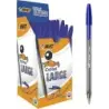 Bic Cristal Large Boligrafo de Bola - Punta Gruesa de 1.6mm - Trazo de 0.60mm - Tinta con Base de Aceite - Translucido - Color A