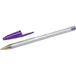 Bic Cristal Fun Boligrafo de Bola - Punta Gruesa de 1.6mm - Tinta con Base de Aceite - Color Morado | Ahorro Imprimiendo
