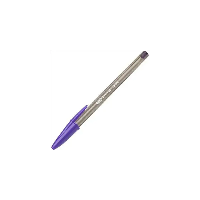 Bic Cristal Fun Boligrafo de Bola - Punta Gruesa de 1.6mm - Tinta con Base de Aceite - Color Morado | Ahorro Imprimiendo