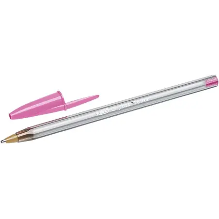 Bic Cristal Fun Boligrafo de Bola - Punta Gruesa de 1.6mm - Tinta con Base de Aceite - Color Rosa | Ahorro Imprimiendo