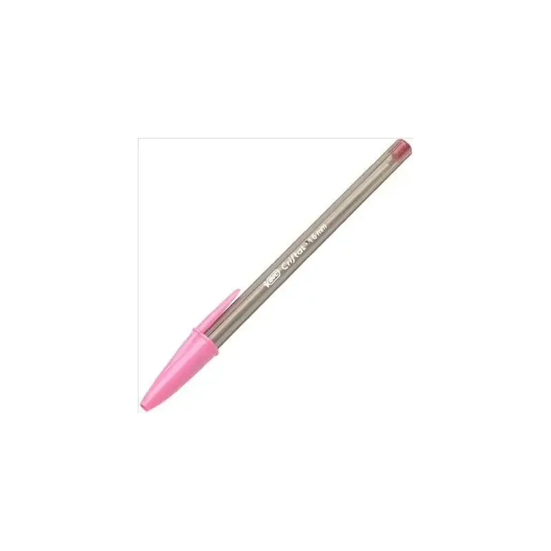 Bic Cristal Fun Boligrafo de Bola - Punta Gruesa de 1.6mm - Tinta con Base de Aceite - Color Rosa | Ahorro Imprimiendo