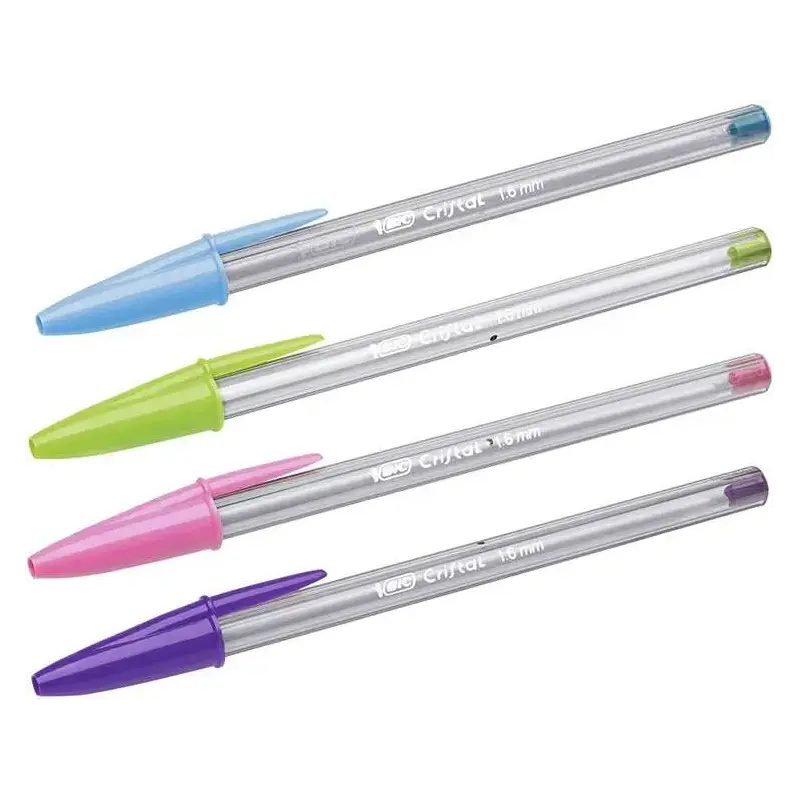 Bic Cristal Fun Boligrafo de Bola - Punta Redonda de 1.6mm - Trazo 0.42mm - Tinta con Base de Aceite - Colores Surtidos | Ahorro