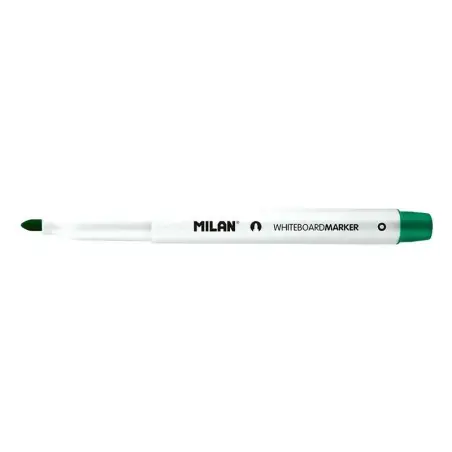 Milan Rotuladores para Pizarra Blanca con Punta Redonda - Punta 3.7 mm - Tinta a Base de Alcohol - Borrable en Seco - Color Verd