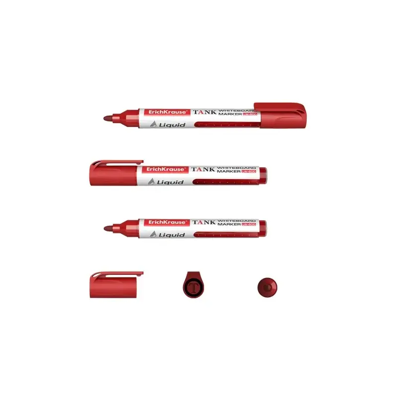 Erichkrause Liquid LW-600 Marcador de Pizarra Blanca - Tinta Liquida a Base de Alcohol - Punta en Forma de Bala - Ancho de Linea