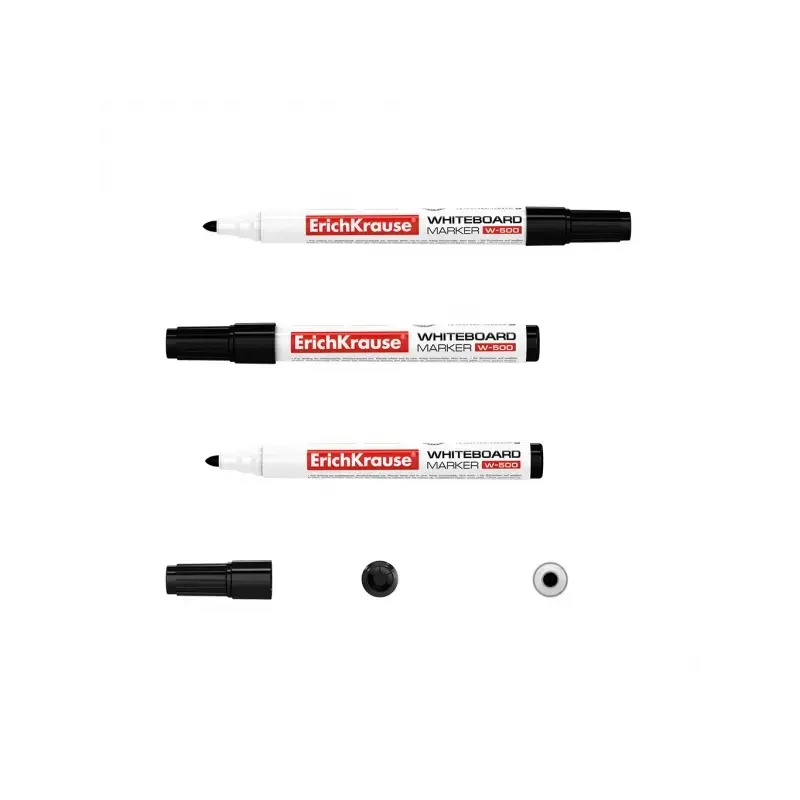 Erichkrause W-500 Rotulador para Pizarra Blanca - Punta en Forma de Bala - Trazo de 0.8 a 2.5mm - Tinta a Base de Alcohol - Colo