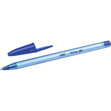 Bic Cristal Soft Boligrafos de Bola - Punta Media de 1.2mm - Trazo 0.45mm - Escritura mas Fluida - Color Azul | Ahorro Imprimien