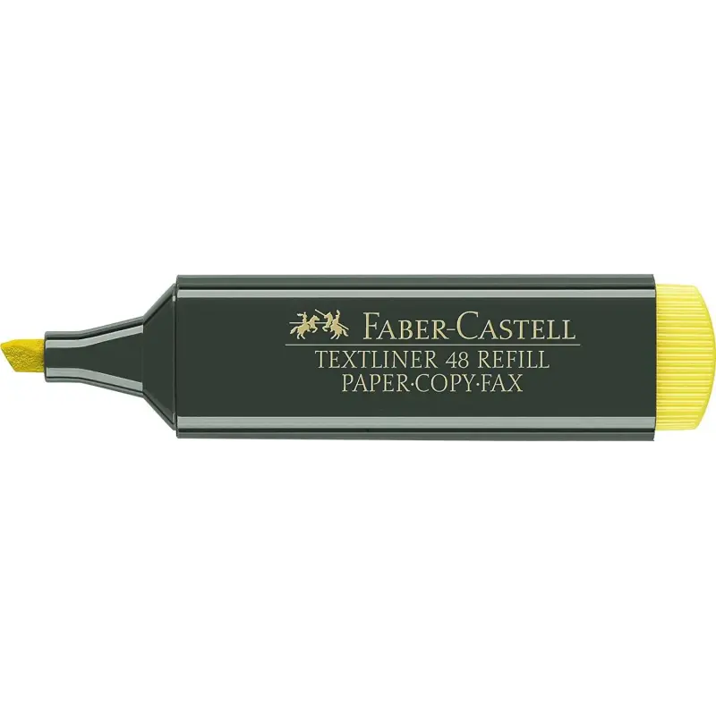 Faber-Castell Rotulador Marcador Fluorescente Textliner 48 - Punta Biselada - Trazo entre 1.2mm y 5mm - Tinta con Base de Agua -