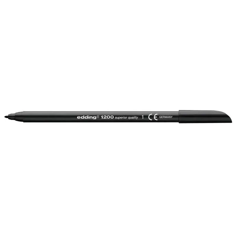 Edding 1200 Rotulador - Punta Redonda - Trazo entre 0.5 y 1 mm. - Tinta con Base de Agua - Color Negro | Ahorro Imprimiendo