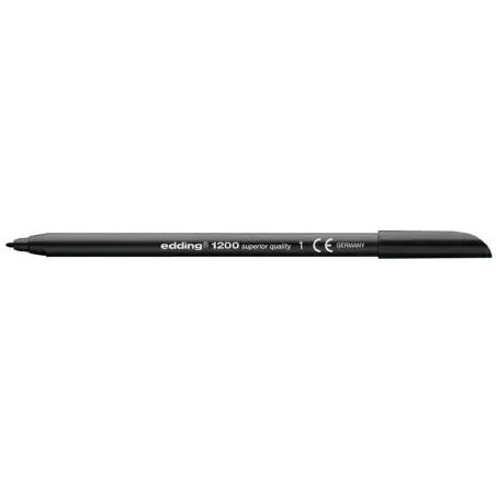Edding 1200 Rotulador - Punta Redonda - Trazo entre 0.5 y 1 mm. - Tinta con Base de Agua - Color Negro | Ahorro Imprimiendo
