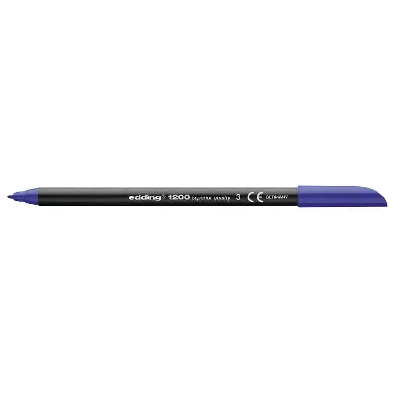 Edding 1200 Rotulador - Punta Redonda - Trazo entre 0.5 y 1 mm. - Tinta con Base de Agua - Color Azul | Ahorro Imprimiendo